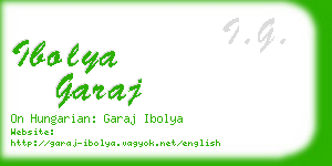 ibolya garaj business card